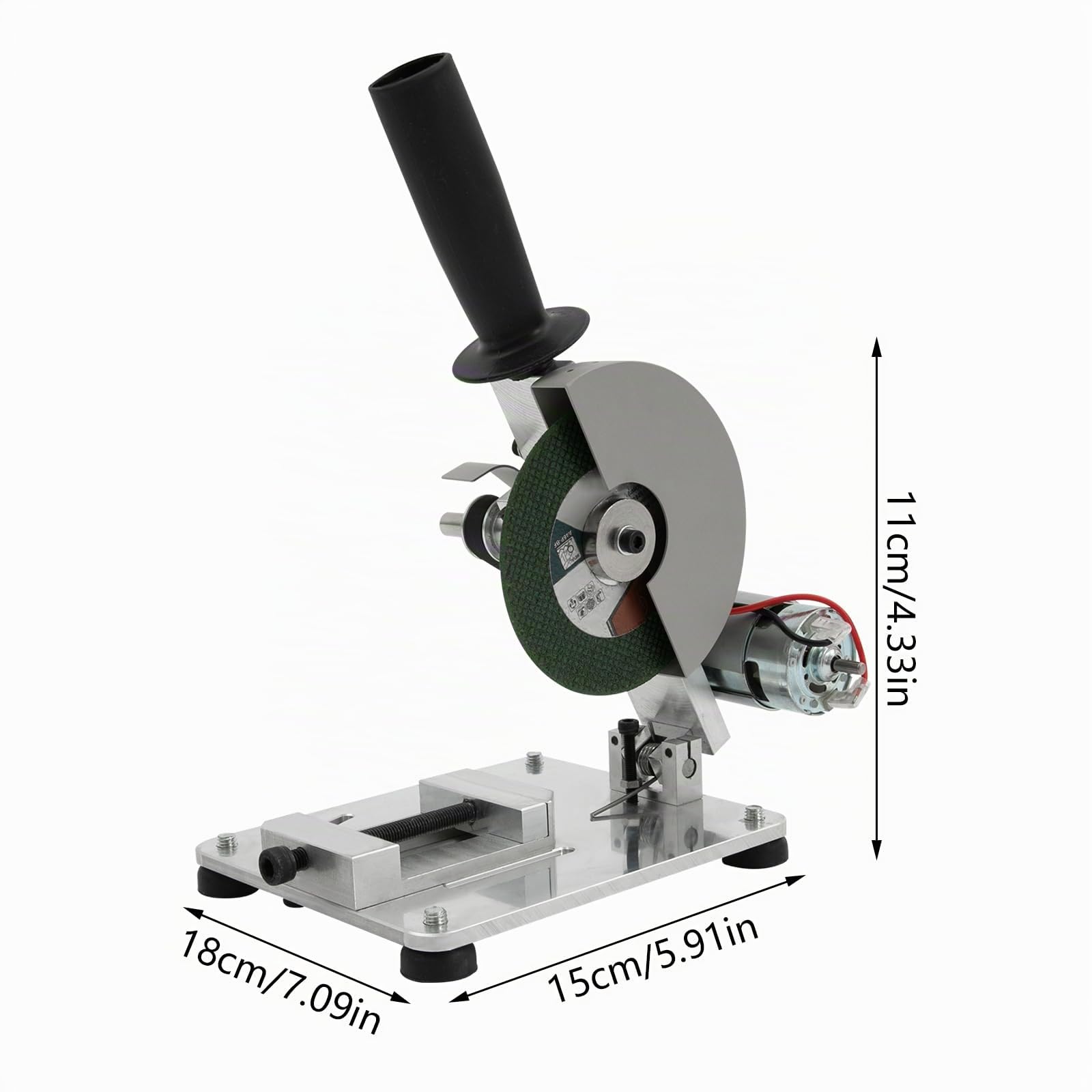 Tronçonneuse en métal de 4 pouces, portable, mini circulaire de table, 9000 tr/min, mini scie à onglets avec 2 lames, machine de découpe pour bois, acier, aluminium
