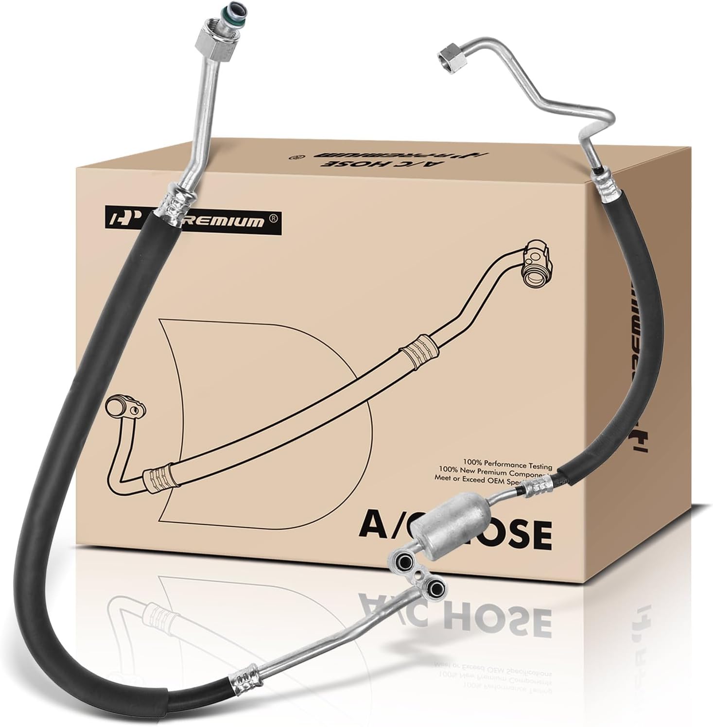 A-Premium A/C Suction and Discharge Line Hose Assembly Compatible with Chevrolet Astro GMC Safari 2003-2005 V6 4.3L