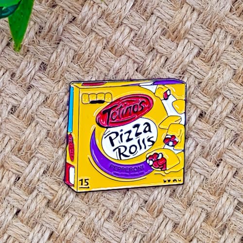 Pizza Rolls Pin - Cooperation Series - Enamel Lapel Pin - Plated Badge for Clothing, Bags, and Lanyards - Thumbnail 4
