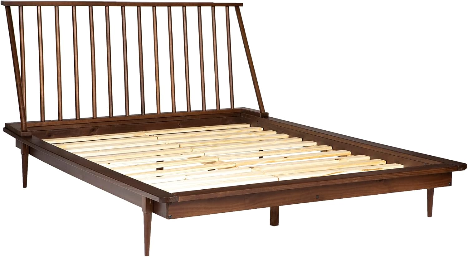 Walker Edison Lennon Platform Bed, Queen Size, Walnut Amazon.ca Home