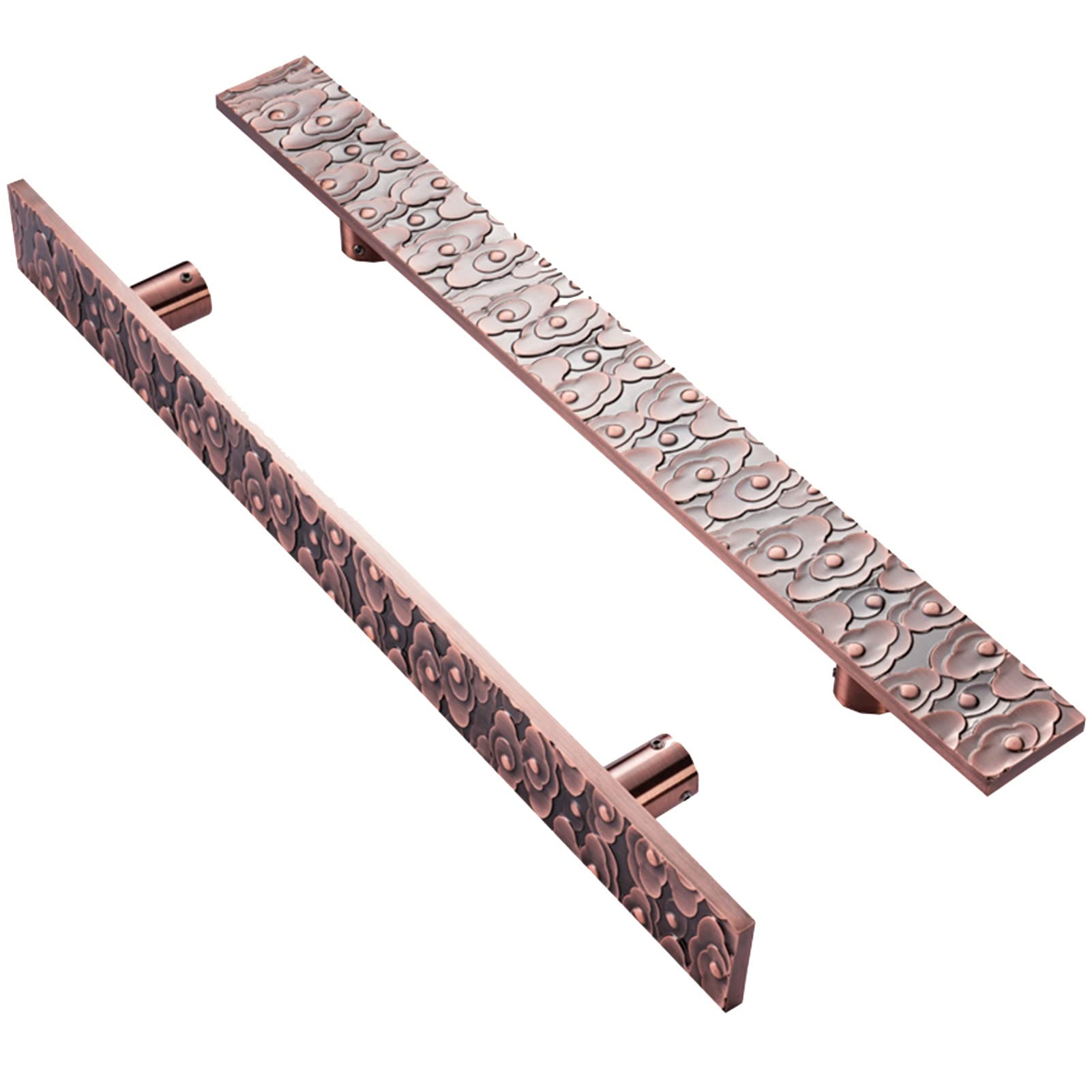 Poignée de porte grange coulissante rectangulaire 60 cm en bronze robuste
