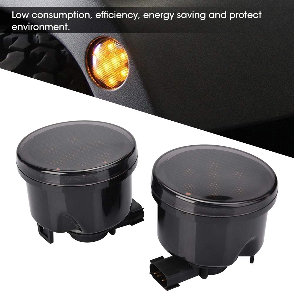 Coppia di indicatori di direzione laterali a LED per indicatori di direzione per parafango sostitutivi per JK JKU 2007-2018