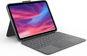 Capa com Teclado Combo Touch para iPad (10ª geração e A16) Com Teclado Retroiluminado Destacável com Suporte, Trackpad Preciso e Tecnologia Smart Connector - Cinza