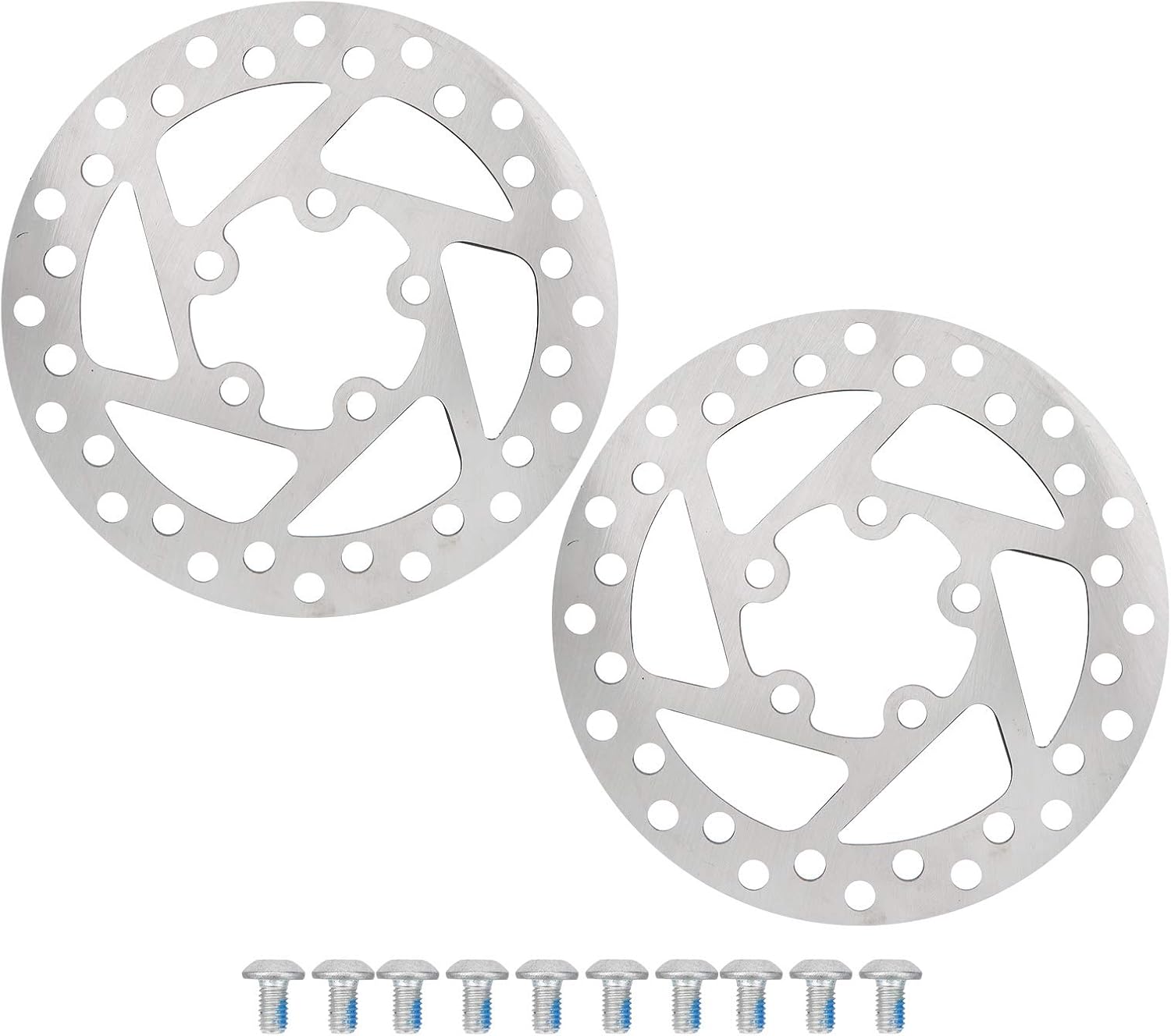 2Pcs 120MM Disc Brakes Discm, Aluminium Alloy Electric Scooter Disc Brake with 10Pcs Screw Compatible for PRO