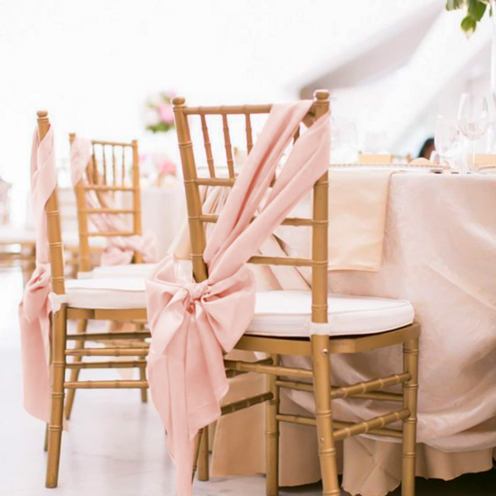 Satin-Stuhlschärpen für Hochzeitsempfang, universelle Dekoration, Stuhlbezug, Rückenbindung, waschbar, wiederverwendbar, für Hochzeiten, Veranstaltungen, Bankette, 72 Stück (17,8 x 274,3 cm)