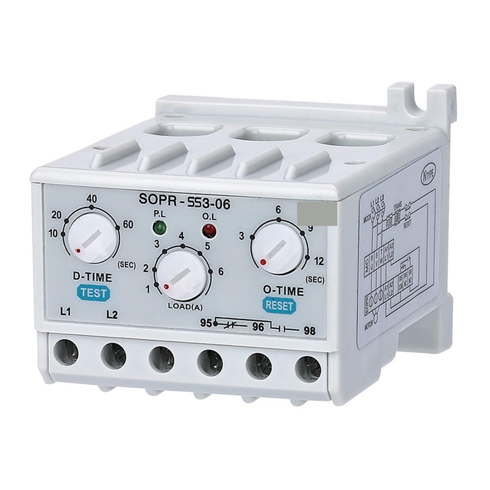Relè di sovraccarico termico SOPR-SS3-220 elettronico della protezione del motore(5-30A)