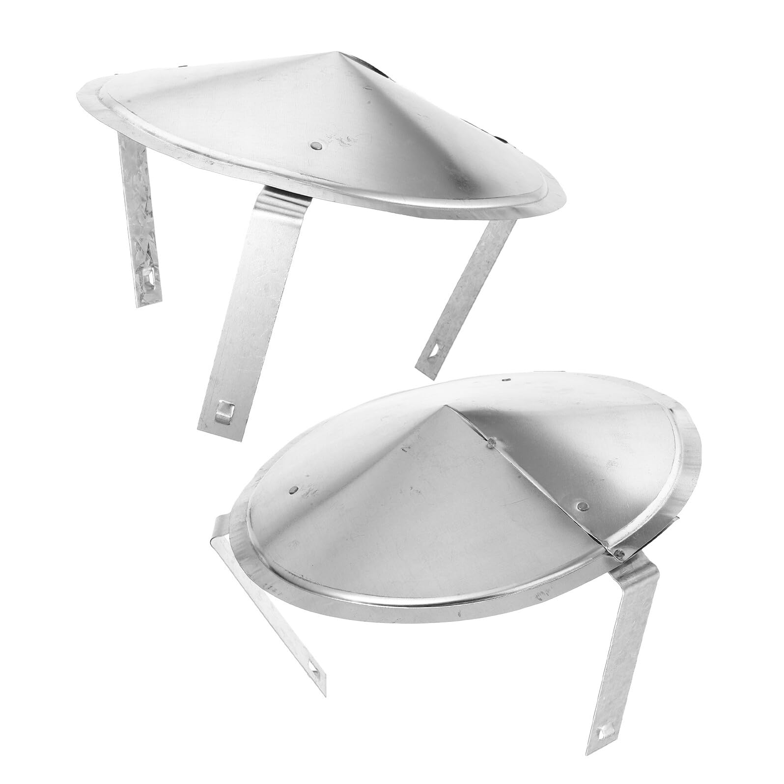 KGLHJDY 2Pcs Galvanized Iron Chimney Rain Cap Roof Vent Cover Round Pipe Flue Protector for Outdoor Furnace Fireplace Exhaust Venting