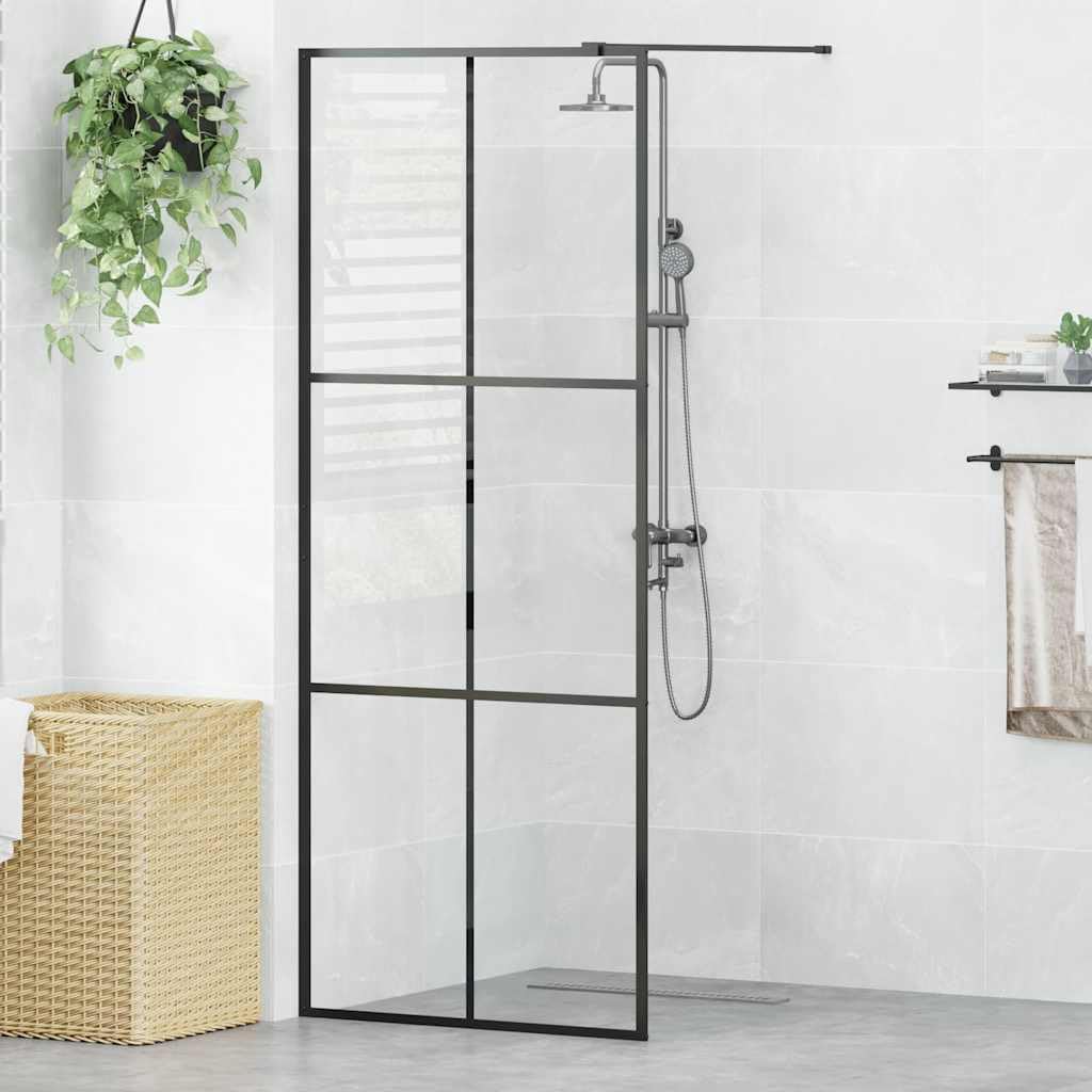 Ścianka prysznicowa Walk-In 80 x 195 cm ESG szkło czarne