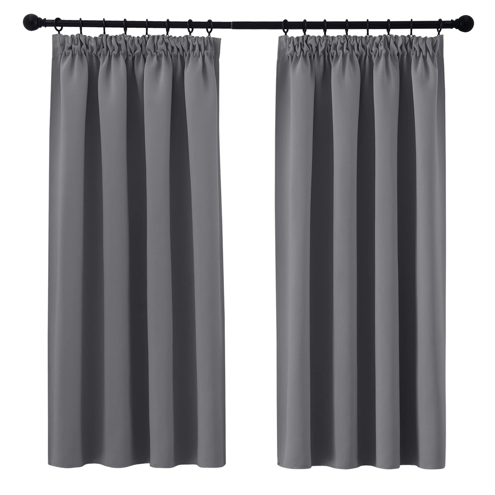 PONY DANCE Grey Blackout Curtains
