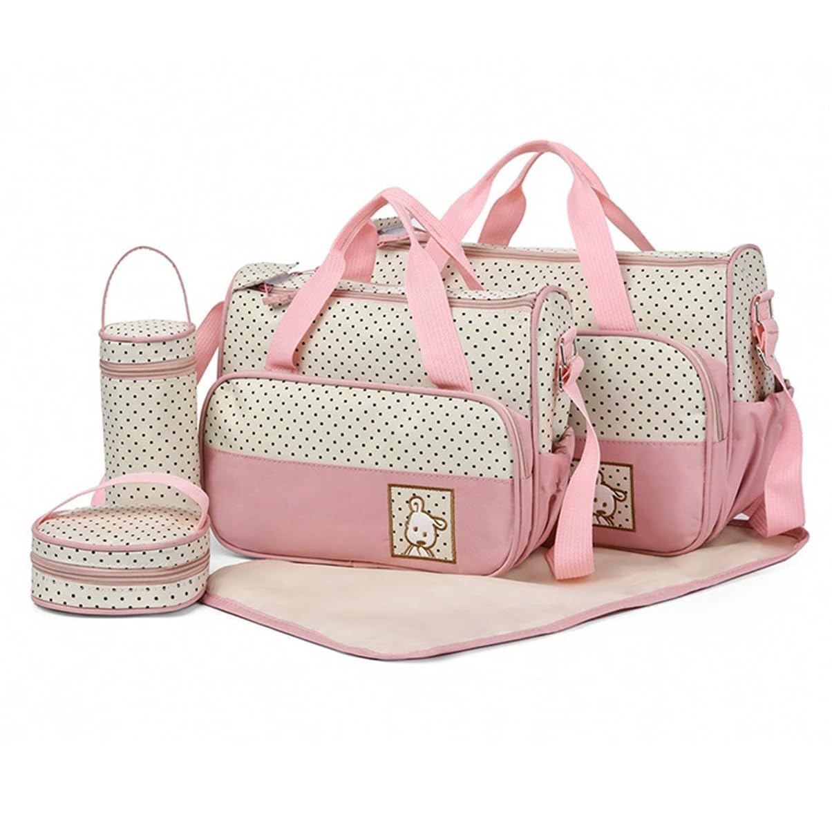 Wickeltasche für Mütter, mit Wickelunterlage, 5 Stück