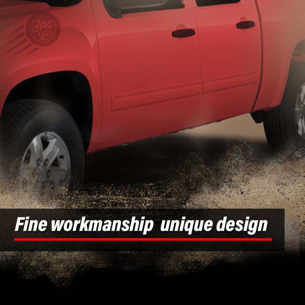 ANDPLAY Rocker Panels Left Driver and Right Passenger Side Compatible with Chevy Silverado/GMC Sierra Extended Cab All Models 2007-2013