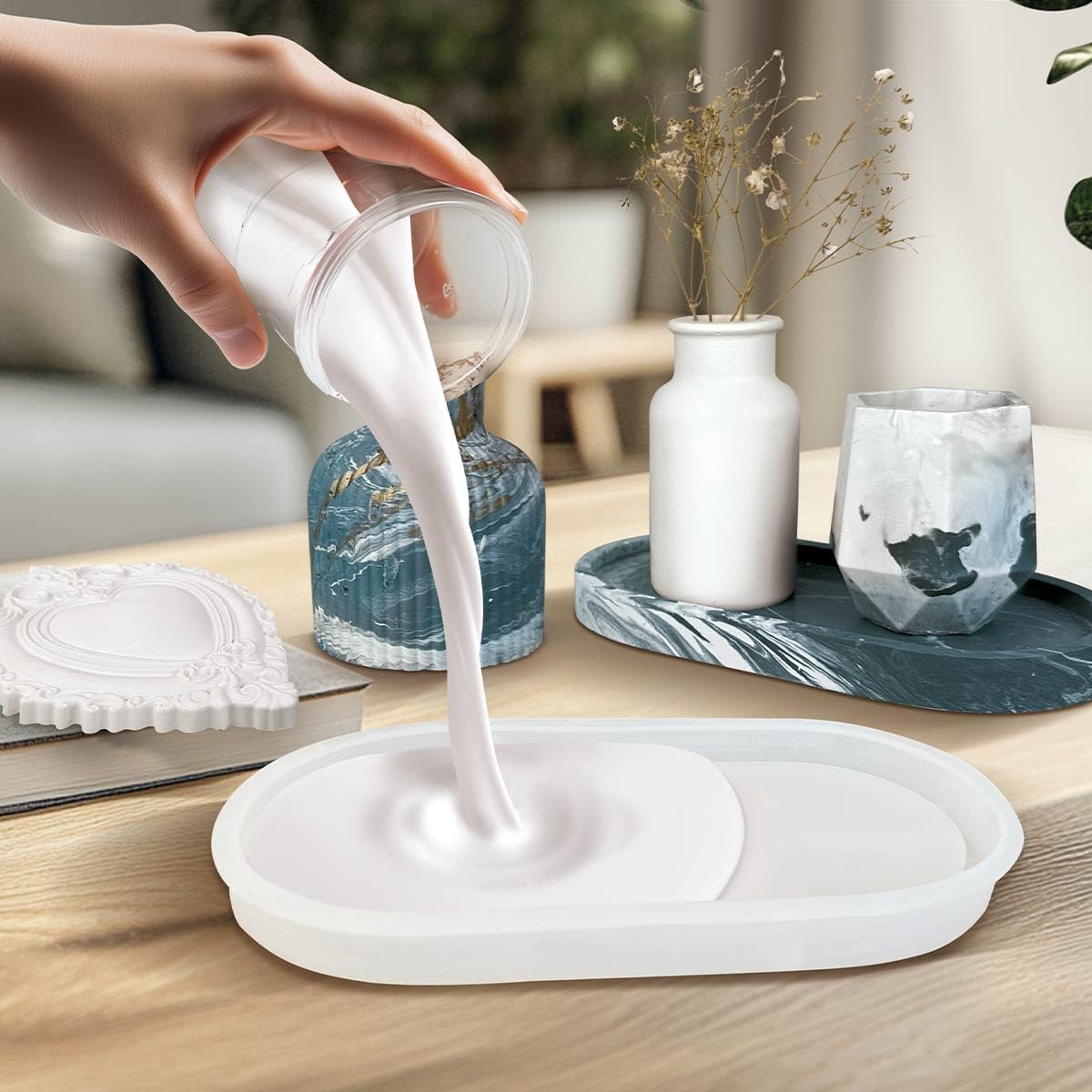 AQUA RESIN Premium Plaster for Crafts Made in Italy (10 kg) Ceramic Plaster for DIY and Creative Hobbies in Alternative to Plaster for Crafts Natural and Non-Toxic for Silicone Molds