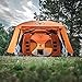 Gazelle Tents™, T4 Plus Hub Tent, Easy 90 Second Set-Up, Waterproof, UV Resistant, Convertible Screen Room, Removable Floor, Ample Storage Options, 4-8 Person, Sunset Orange, 78
