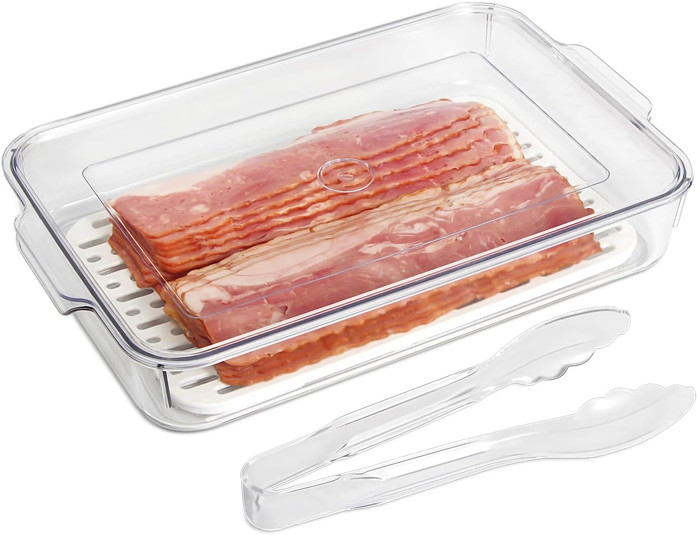 Bacon Storage Container for Fridge Bacon Holder Deli Meat Cheese Keeper