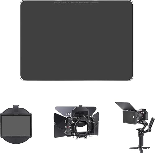 Miniatura 1 de Fotga Pro Glass Cine 4X5.65 ND16 1.2 Filtro de densidad neutra 4 paradas MC Nano Recubrimiento Filtro ND de 0.157 in de grosor para caja mate de 4 x