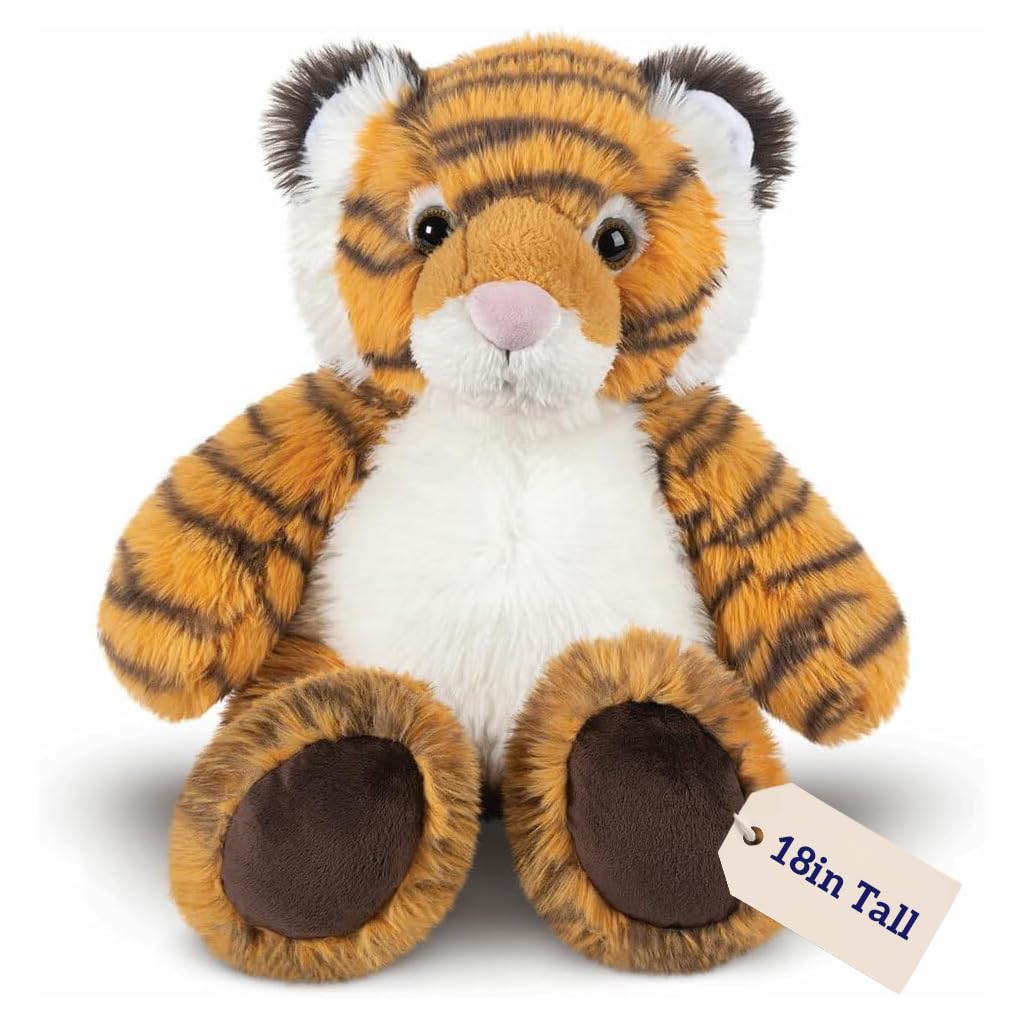 Vermont Teddy Bear Tiger Stuffed Animals - Tiger Plush, Orange, 18