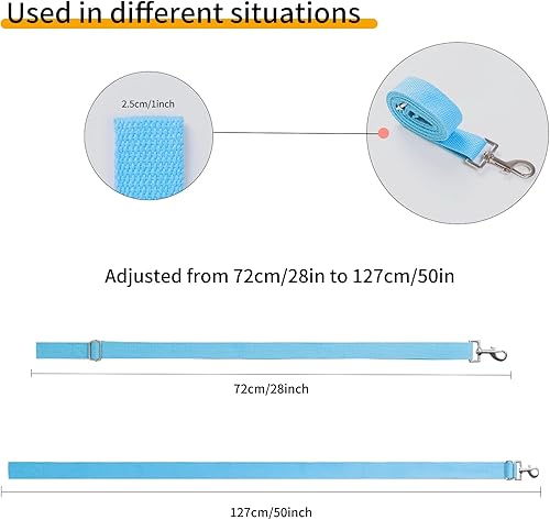 Miniatura 2 de Perchas de algodón con correa de cubo para caballo, 4 piezas ajustables de 28 a 50 pulgadas de longitud, proveedores para redes de heno, cubos de