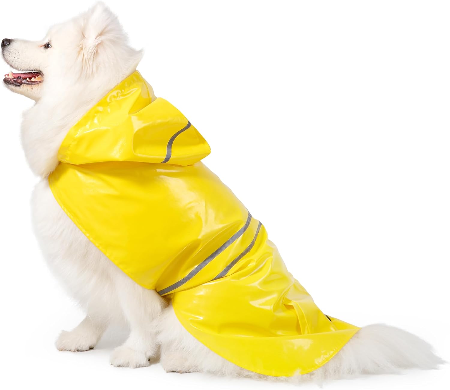 Love's cabin Dog Raincoat with Hoodie，Waterproof Dog Rain