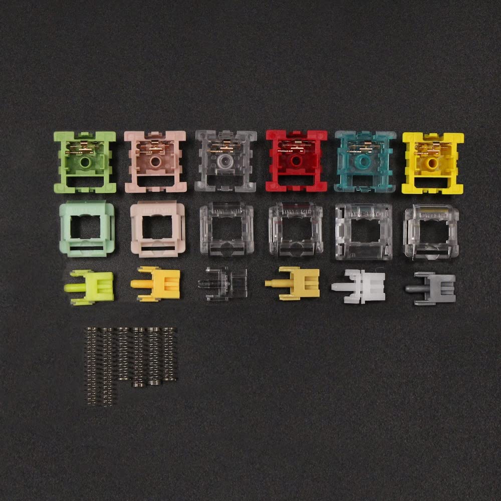 Outemu Switch Tattile Lineare Clicky Silenzioso, Stelo MX RGB Prelubrificato A 3pin Interruttore Holy Panda Simile per Tastiera da Gioco Meccanica (Color : Panda, Size : 110PCS)