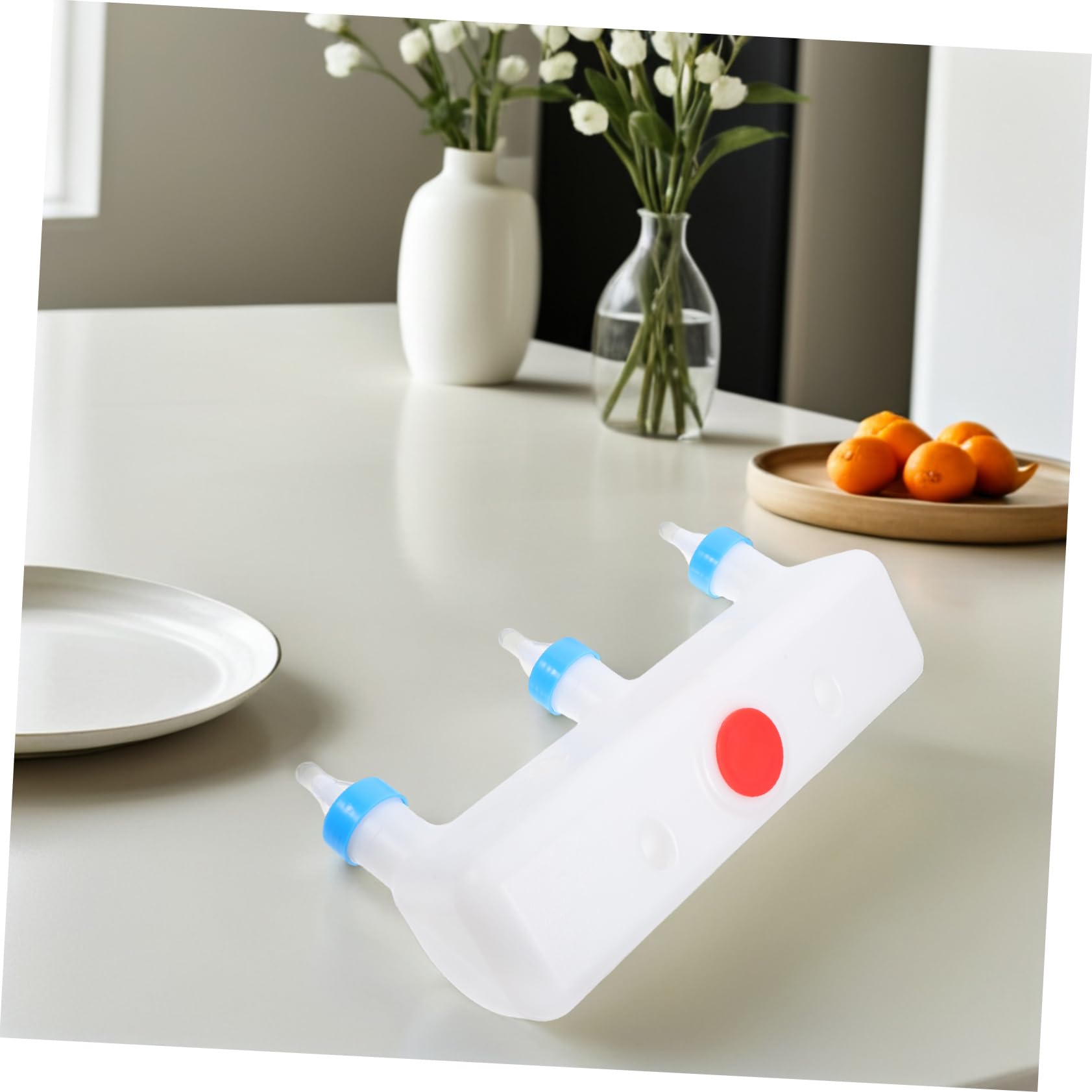 TOYANDONA 2 Pièces Distributeur de Lait Multifonctionnel pour Animaux Nourrisseur à Mamelles Multiples pour Agneaux Porcelets et Chèvres Équipement de Ferme Pratique et Durable