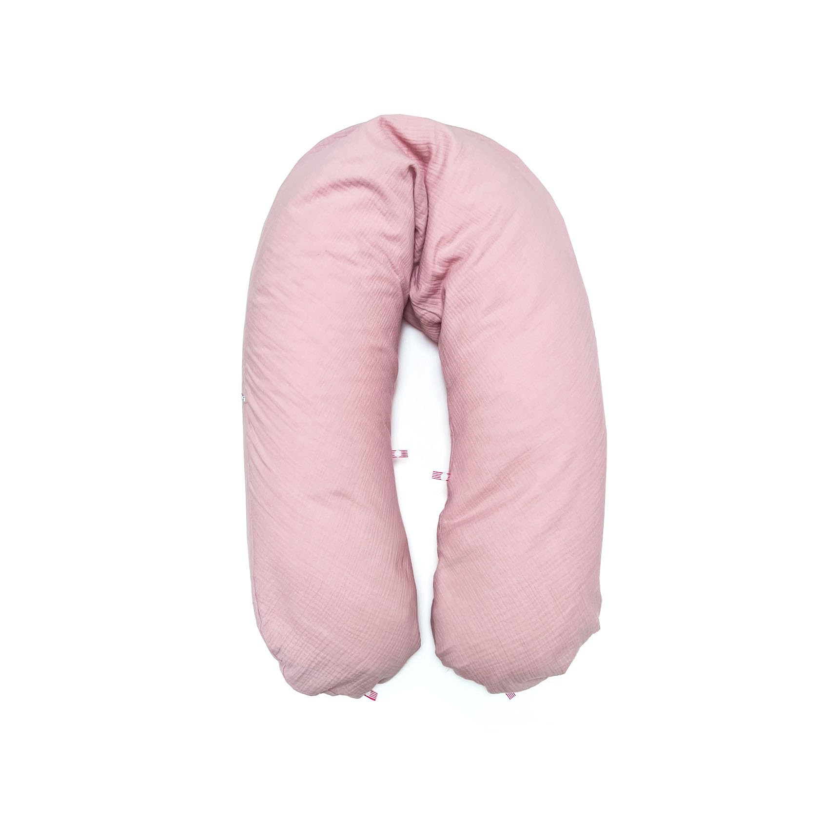 Blausberg Federa per cuscino da allattamento in mussola, 190 x 38 cm, con funzione nido, ad esempio per il cuscino da allattamento – Materiali certificati Oek-Tex Standard – Made in Germany – Blush