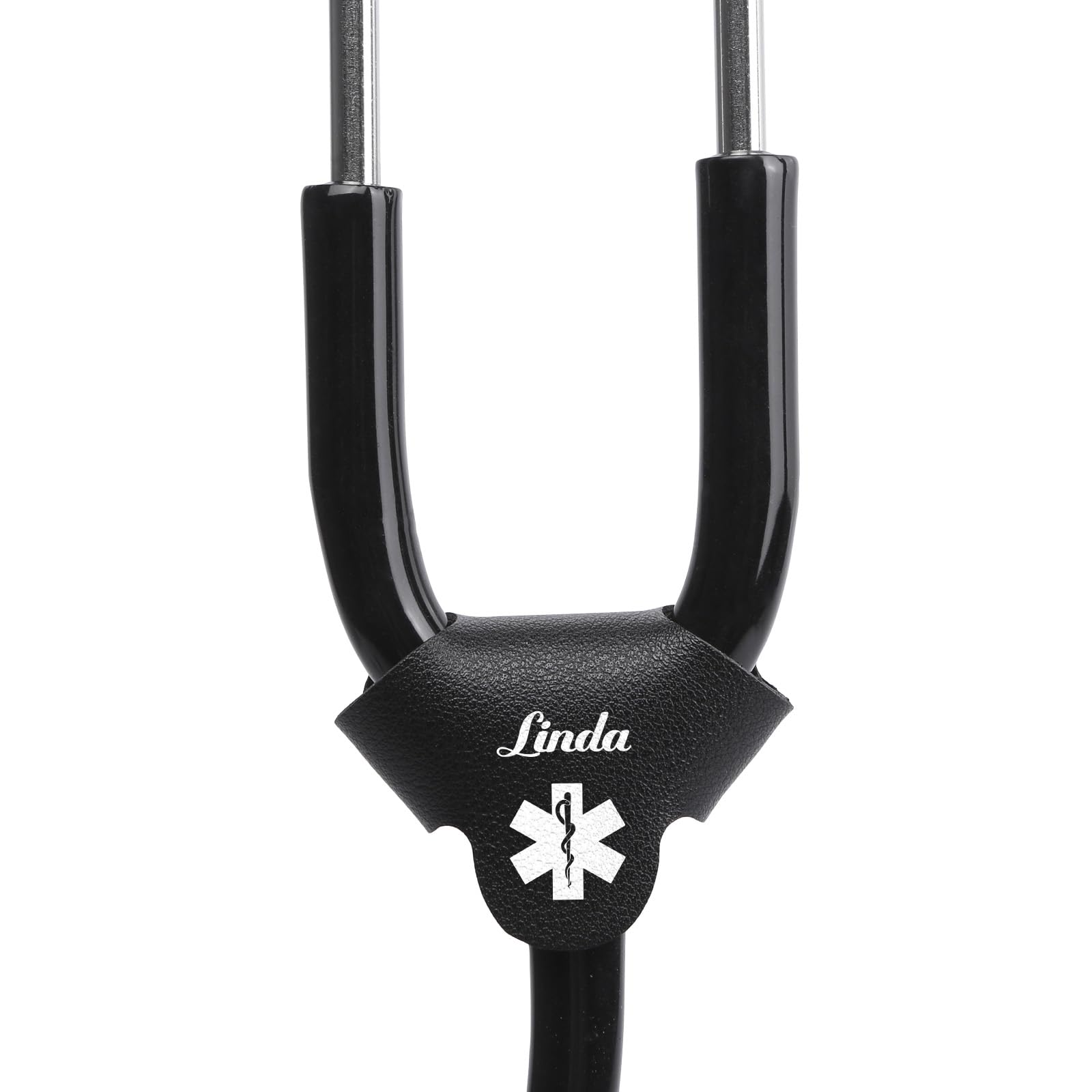 Personalized Stethoscope Name Tag for Nurses: Custom with Birthflower & Name Stethoscope Charms ID Charm Accessories, Gifts for Nurse Doctor Vet (Black, Custom Name)