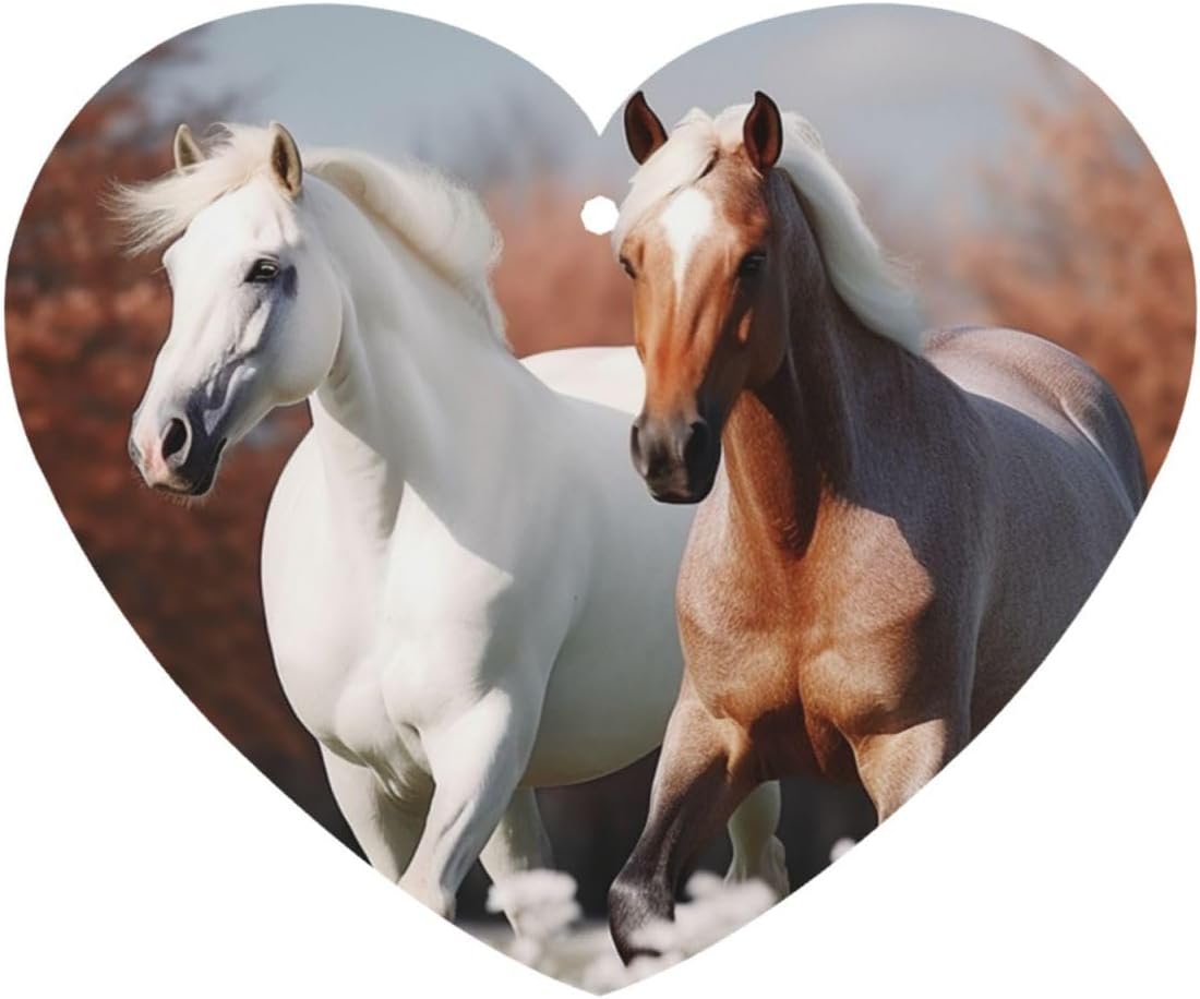 Car Air Freshener 24 PCS Pretty horses Hanging Car Air Fresheners Auto Interior Decor Card Freshener Strong Scented Card Lavender Cars Scents for Office Bedroom Close Drawer Heart Shape