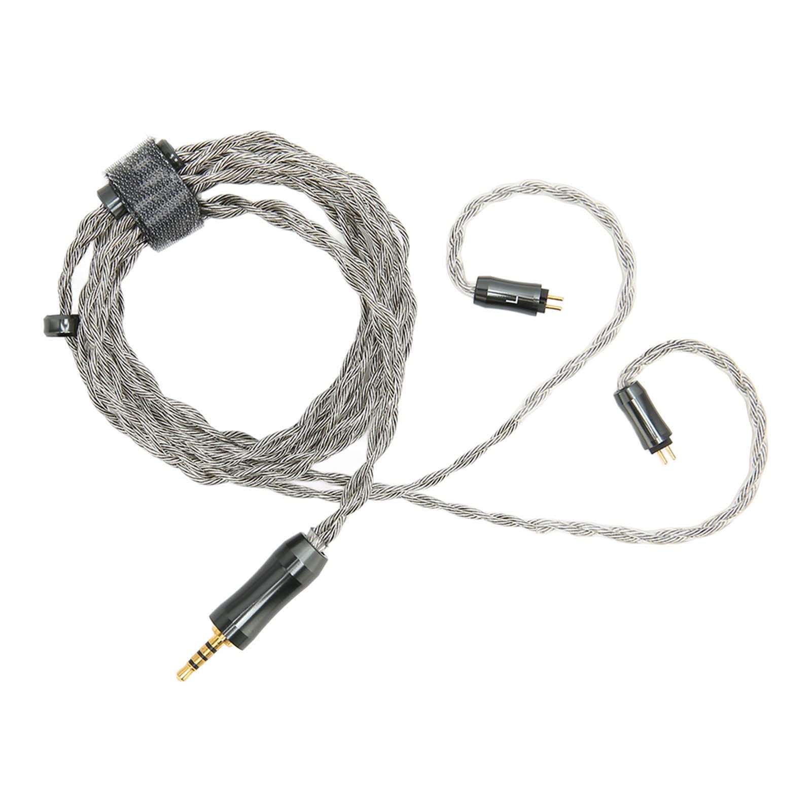 4-rdzeniowy kabel słuchawkowy, wymienny kabel słuchawkowy, wysokiej rozdzielczości, posrebrzany kabel słuchawkowy do wszystkich urządzeń jack 2,5 mm, tabletów, MP3, MP4