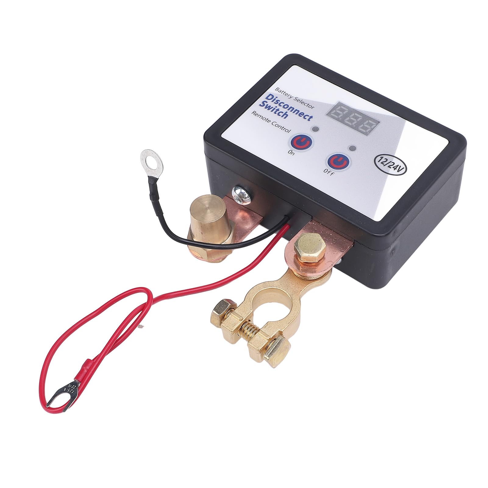 Interrupteur de Déconnexion Batterie 12V 24V 240A avec Télécommande Coupe Circuit Métal ABS pour Voiture Camion Bateau Compatible