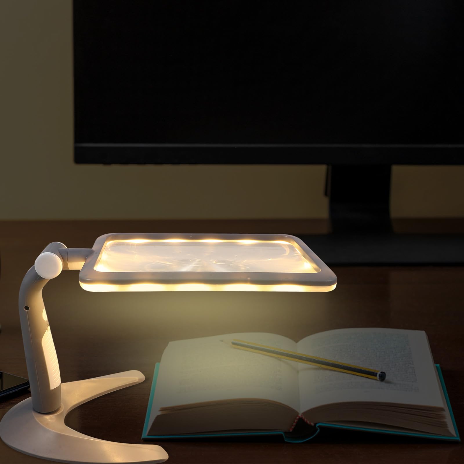 Beleuchtete LED Lupe mit 48 LEDs, 2,5 Stück Vergrößerung, 3 Stück