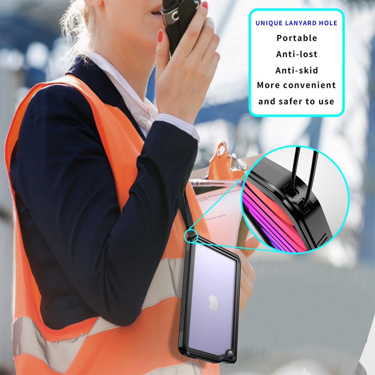 AICase Wasserdichte Schutzhülle für iPad Mini 7 A17 Pro 2024/iPad Mini 6 2021 8,3 Zoll iPad Mini 7. / 6. Generation, integrierter Displayschutz und Ständer, robust, stoßfest, für iPad Mini 7.
