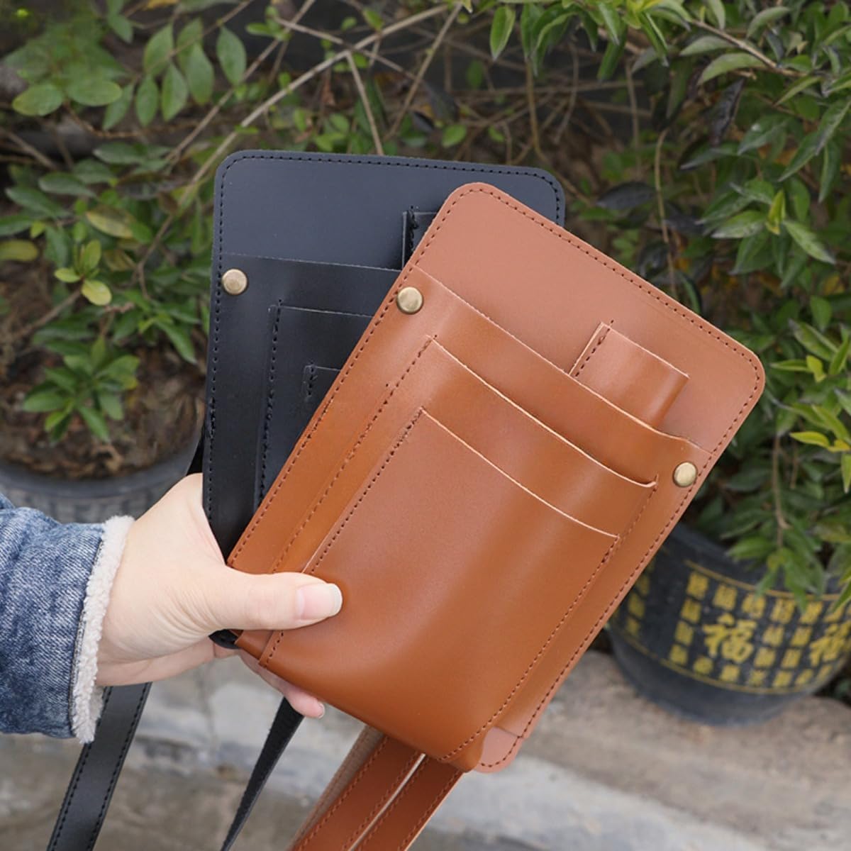 【値下げ】新品•未使用　本革　剪定鋏入、ショルダー sb_n.jpg