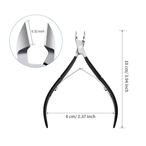 Miniatura 17 de Mudder 3 paquetes de alicates de cutícula, cortador de cutícula, de acero inoxidable, profesional, cortadora de cutículas de uñas, cuchilla