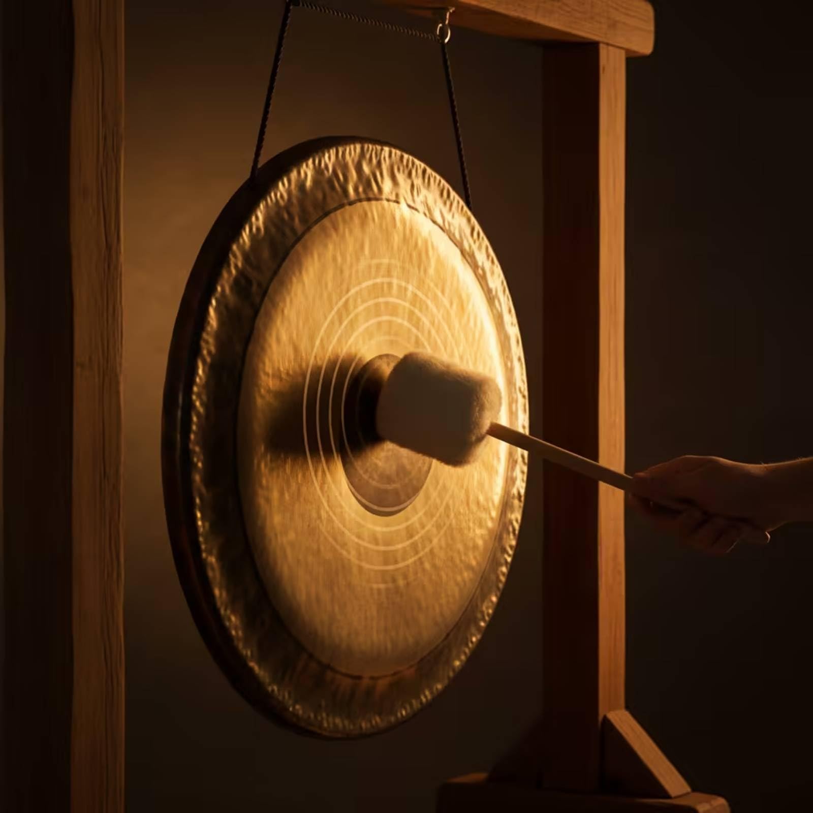 Baoblaze Mazo de Gong de Meditación Mazo Martillo Baqueta Accesorio con Cabeza de Fieltro para Golpeo Suave y Timbres Cálidos, Pequeño Para Gong De 50-60cm, Mazo De Valle Vacío Pequeño