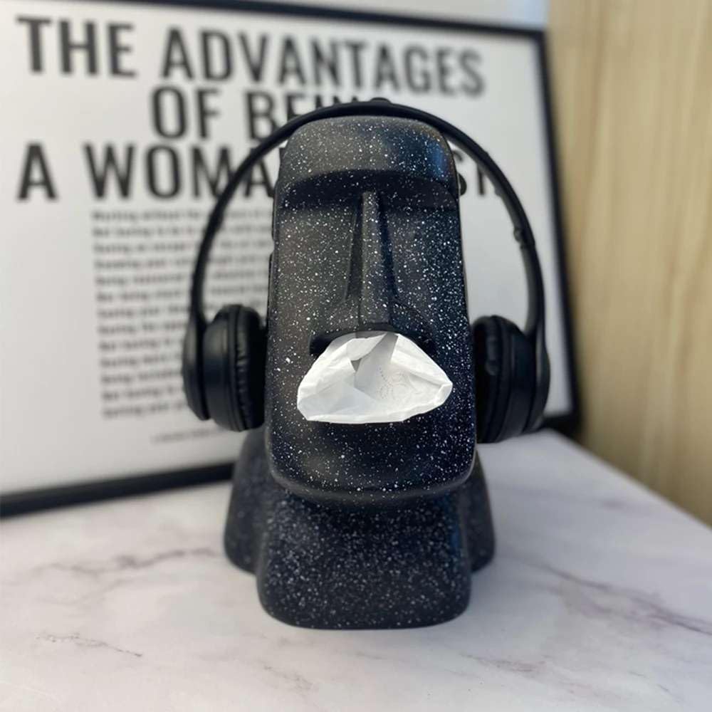 TrueCart Desktop Organizer: Headphone & Glasses Stand with Tissue Box - Stylish Resin Rack for Desk-image-44