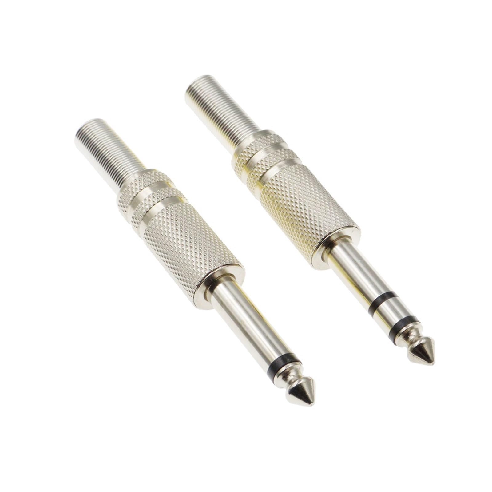 MWRFKJOB 1SET M-S 6.35mm/6.5mm 2Pole Mono Amplifier 6.35 Stereo Connector