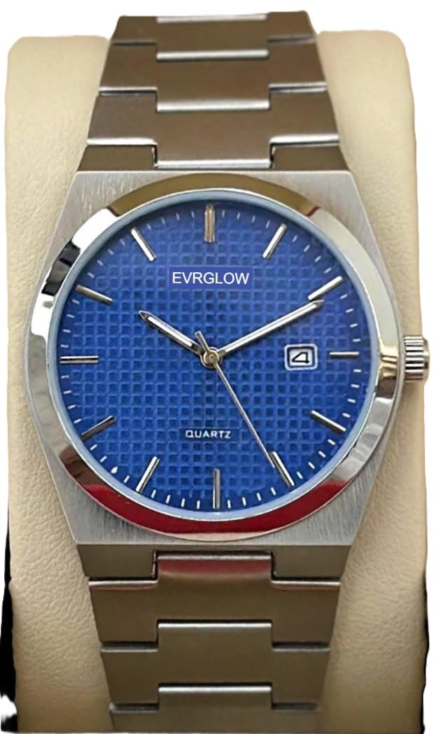 EVRGLOW Stainless Steel Chain Analog Wrist Watch for Men Boys (Blue/Black/Green/Red/White Dial) DRM-PE (Blue) (B0D2RQNDFJ) Amazon Price History, Amazon Price Tracker