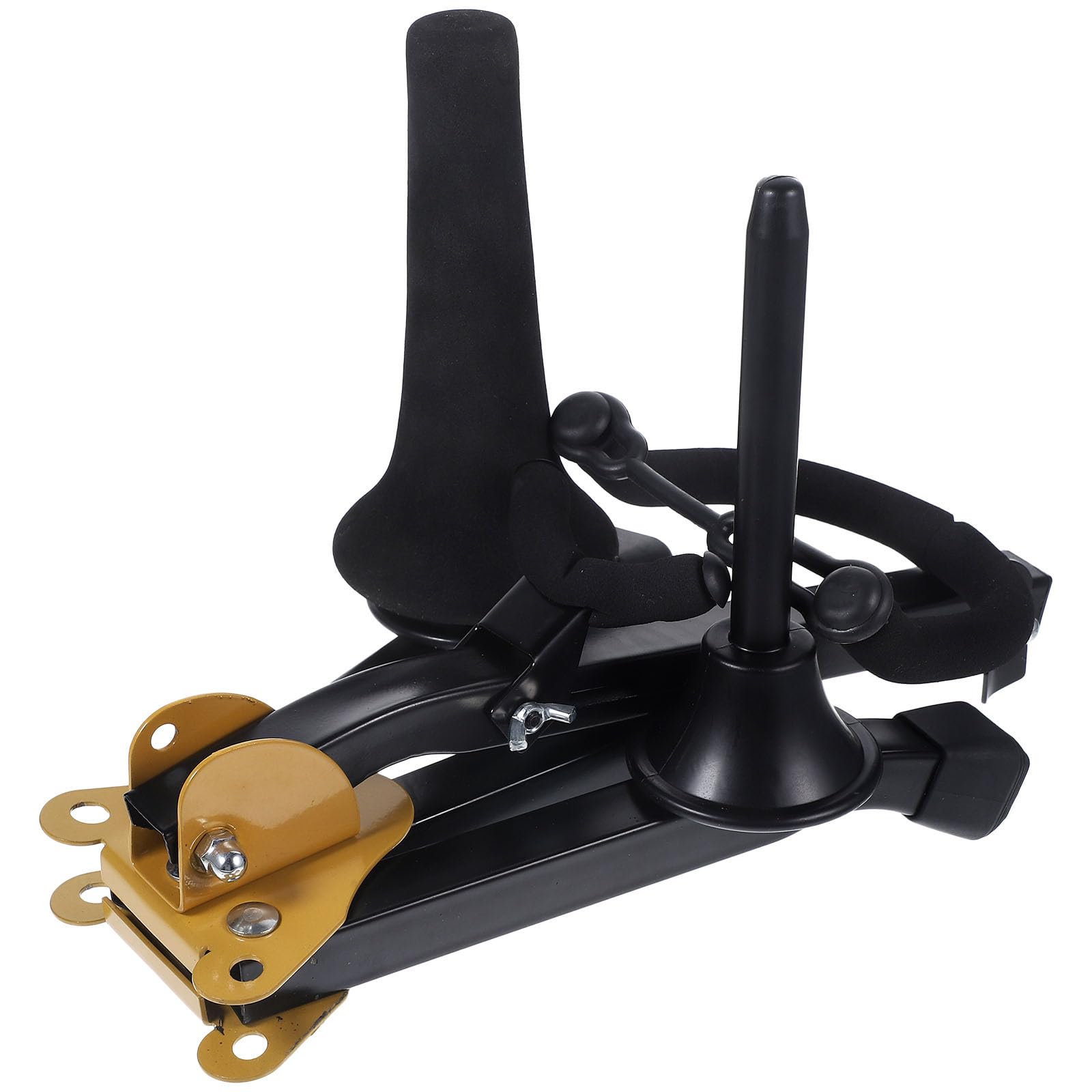 Homoyoyo Supporto per Sassofono Tenore Pieghevole in Ferro e Abs Nero, Leggero e Stabile, Accessorio per Collezionisti di Sax e Strumenti a Fiato