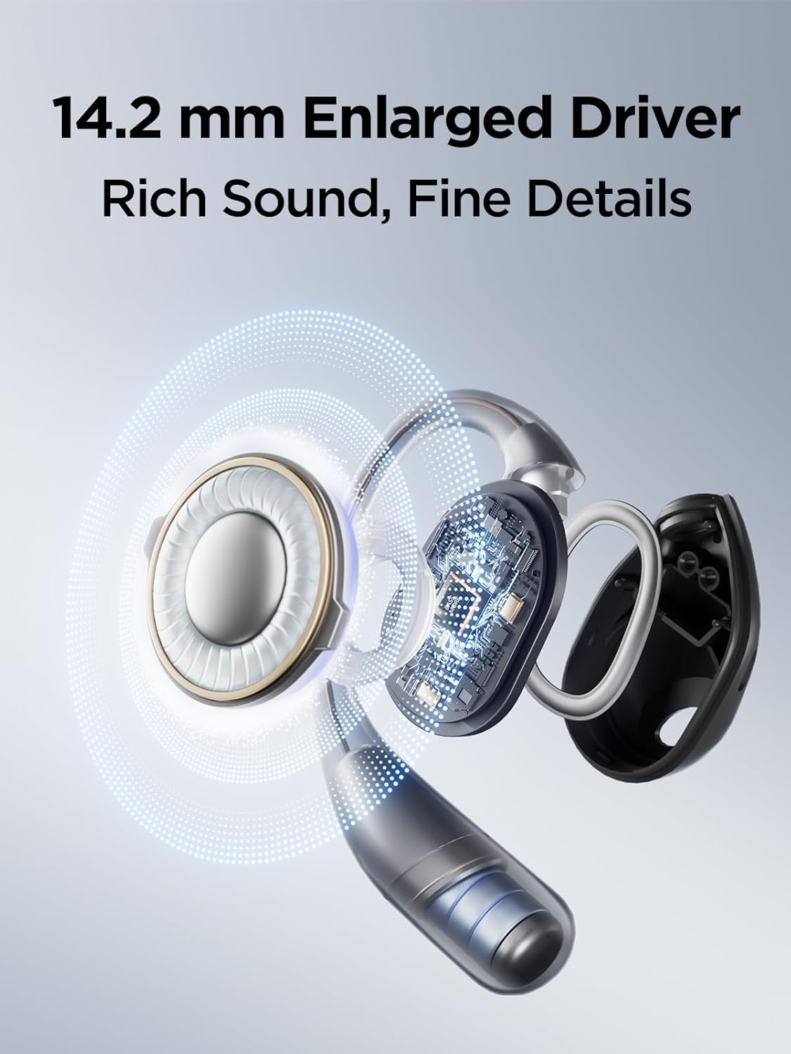 Diagram of 14.2mm dynamic driver in 1MORE S31 headphones