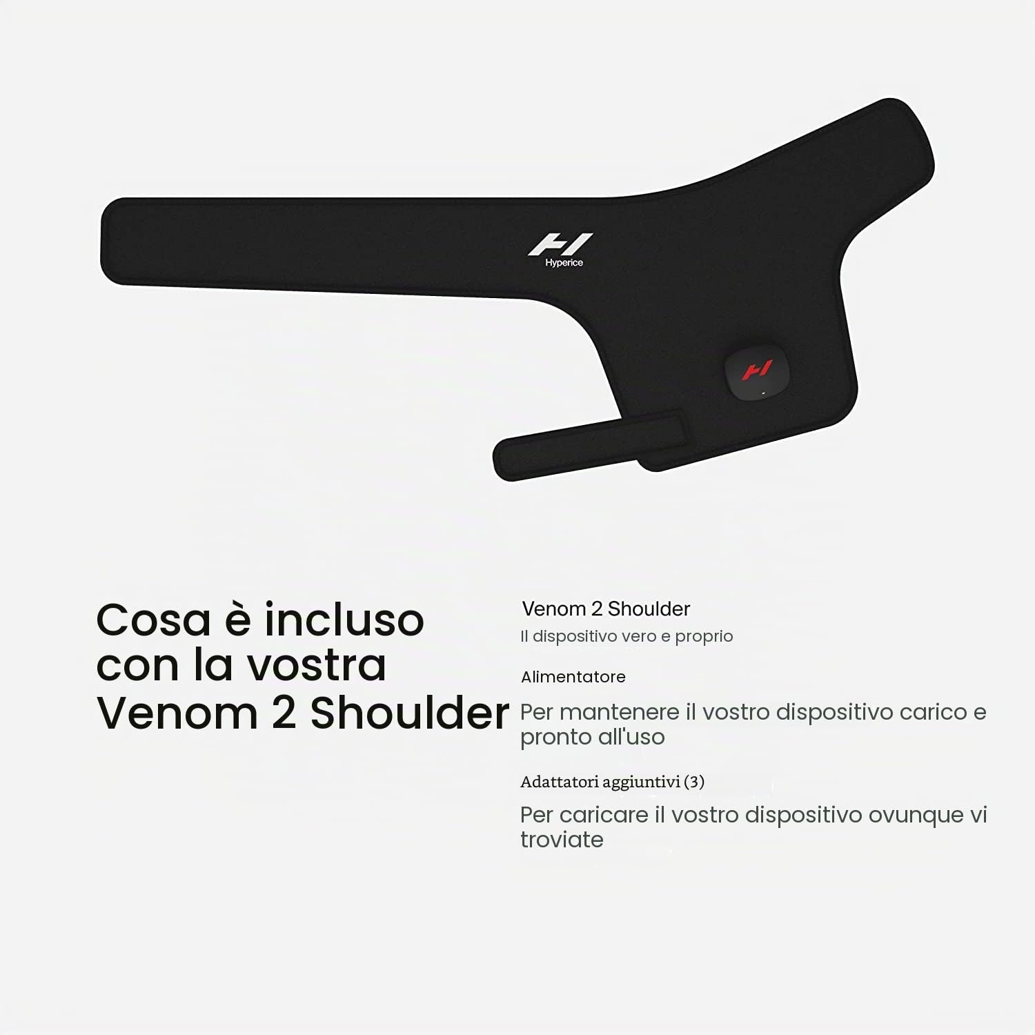 Hyperice Venom 2 – Terapia a calore e vibrazione per la spalla destra | Recupero muscolare | Terapia | Allevia dolore, indolenzimento e rigidità | Autonomia della batteria di 3 ore