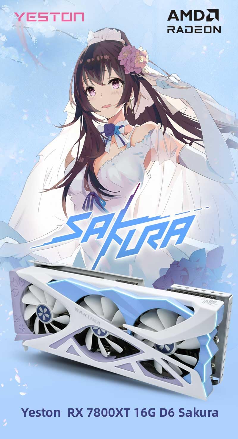 Amazon.com: Yeston Sakura Radeon RX 7800 XT 16G GDDR6 256bit 5nm