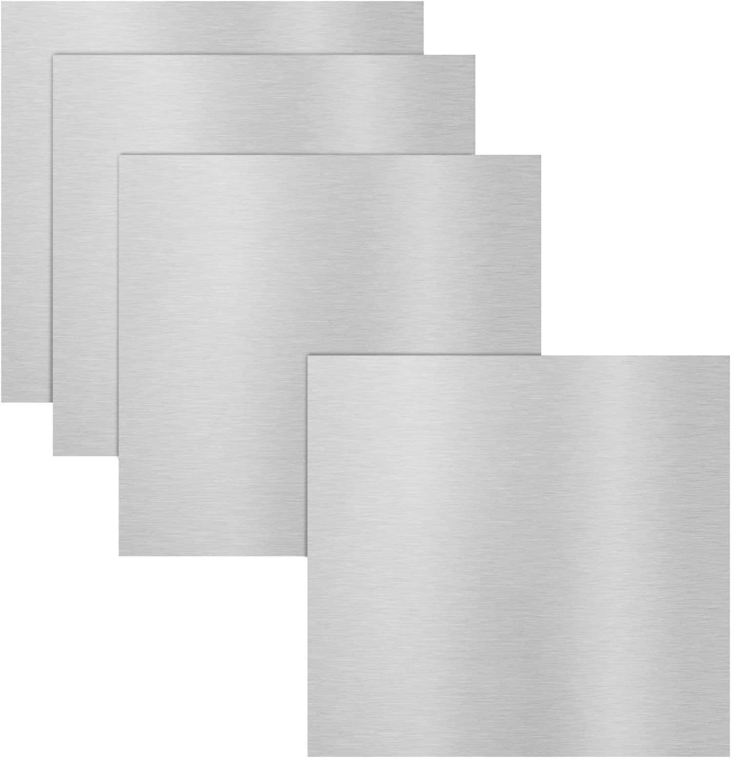 TSSS 4 PCS Aluminum Sheet,300mm x 300mm x 1mm,5052 Aluminum Alloy 1 mm Thin Flat Sheet, Silver
