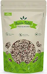 1kg Mix De Quinoa Branca, Preta e Vermelha Grãos Mundo Nutri