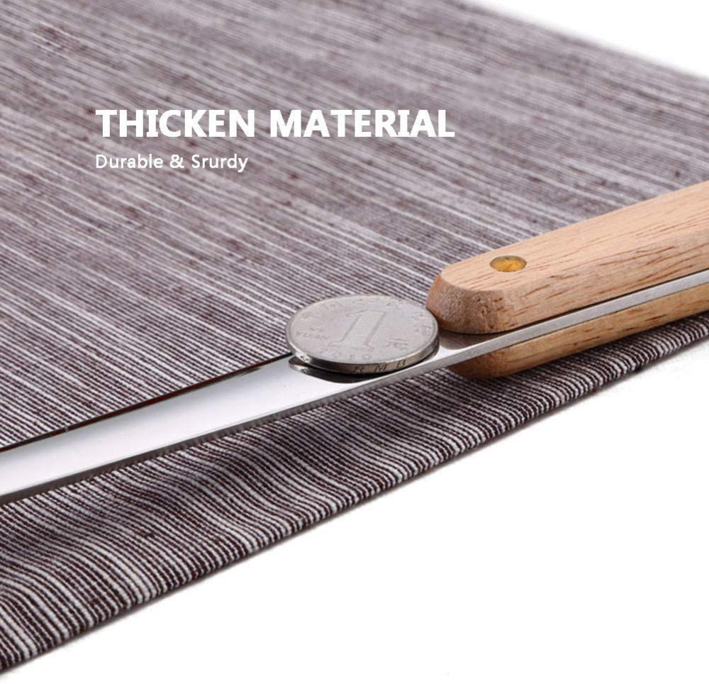Fourchette à Viande avec poignée en Bois, Fourchette à découper Professionnelle, Fourchette à rôtir en Acier Inoxydable, 2 pièces