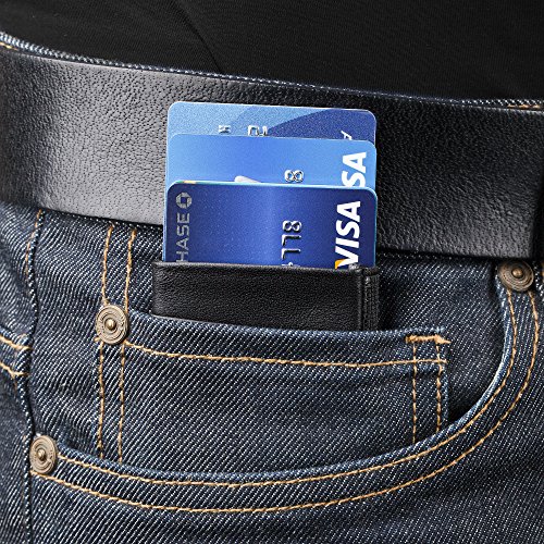 Minimalist Leather Wallet Gift for Men | Slim Credit Card Wallet | Father's Day, Valentine's Gift for Him, Birthday Gift | Travel Wallet | Can Carry up to 14 Cards2