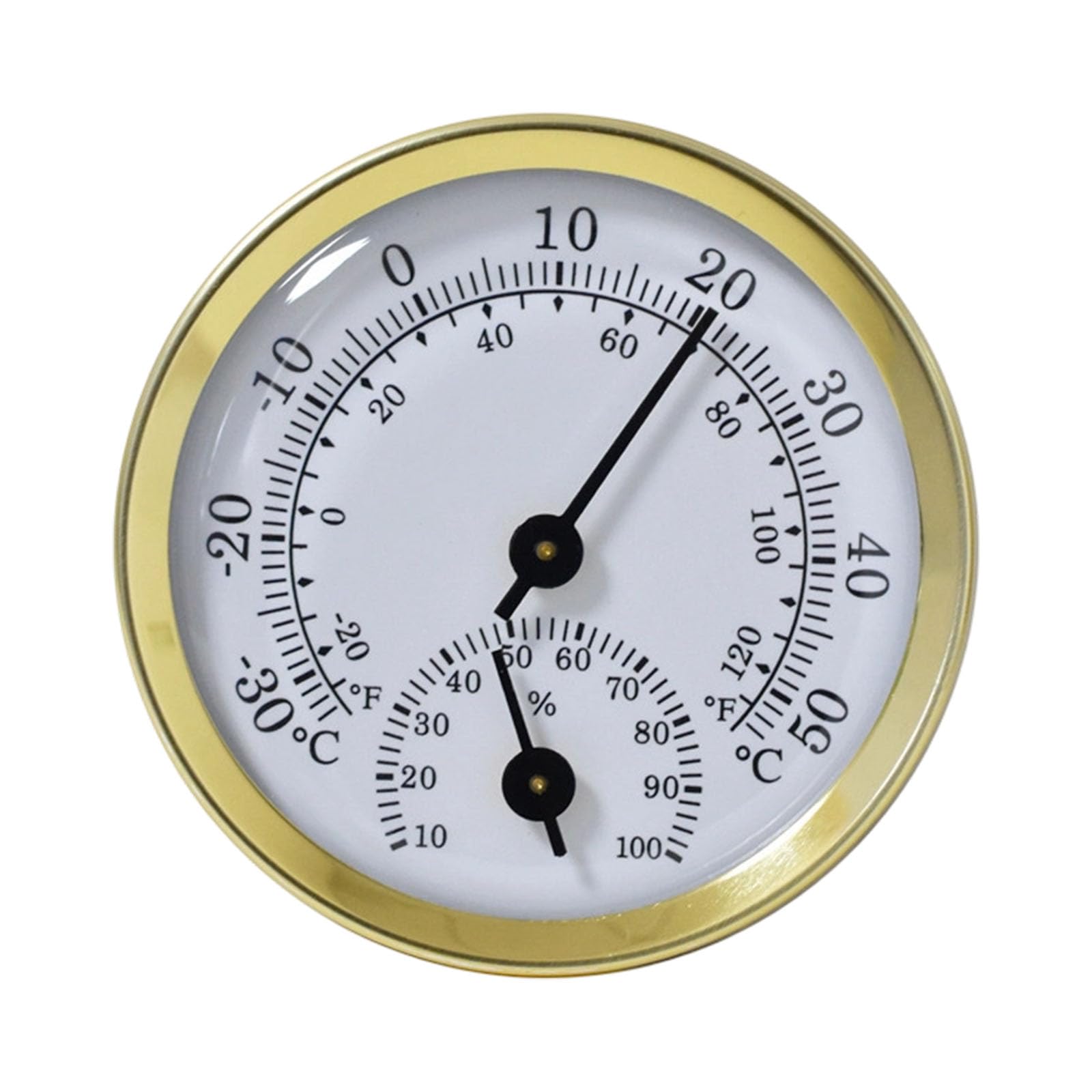 Whoasyst Gold Pointers Type Hygrometer Thermometers With High Accuracy For Home Offices And Outdoor Use Humidness Temperature Gauge Dense Dampness Monitor