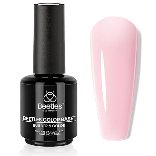 Beetles - Esmalte de uñas de gel base de color, 1 unidad de 0.5 onzas líquidas, esmalte de uñas en gel rosa, base de goma, esmalte de uñas nude 3 en