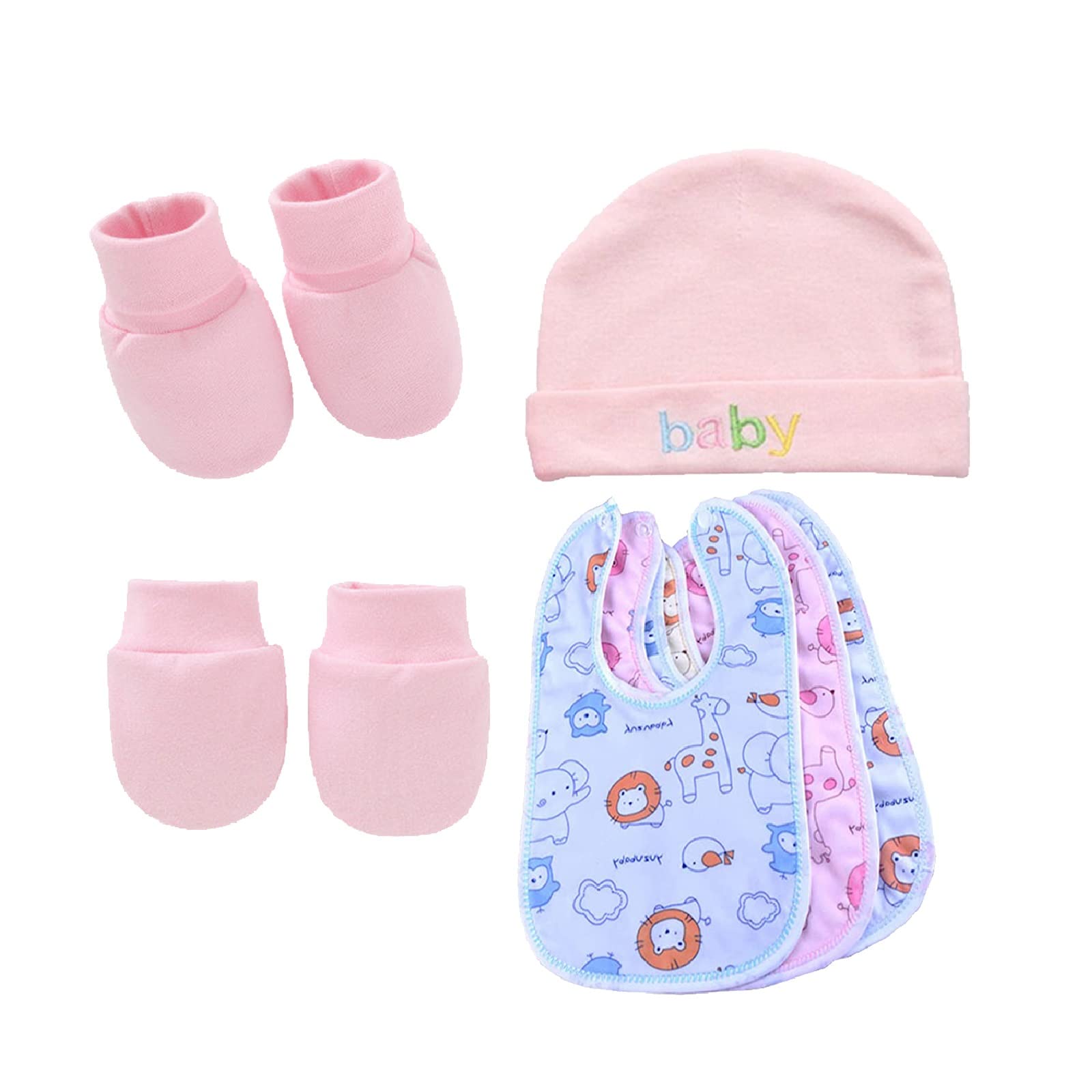 MOMNIKIDS™ Cotton Baby Bibs for Babies(Pack of 6)