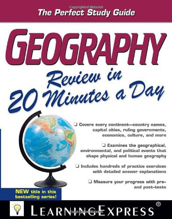 Buy Geography Review in 20 Minutes a Day — BookShops.in