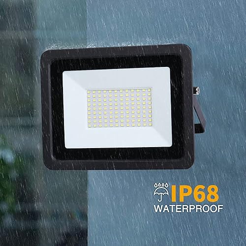 Miniatura 10 de Miheal Paquete de 2 luces LED de 50 W, luz blanca diurna, luz de trabajo impermeable IP68, luz de trabajo súper brillante, 110 V, reflector exterior
